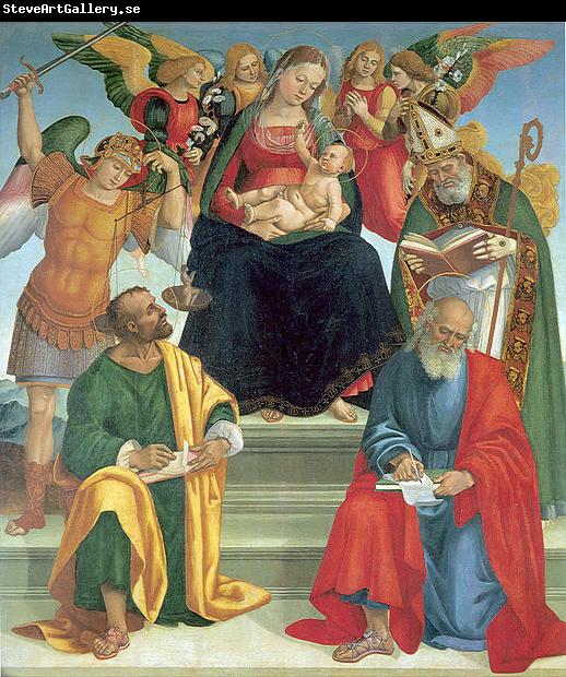 Luca Signorelli Madonna and Child with Saints and Angels Luca Signorelli